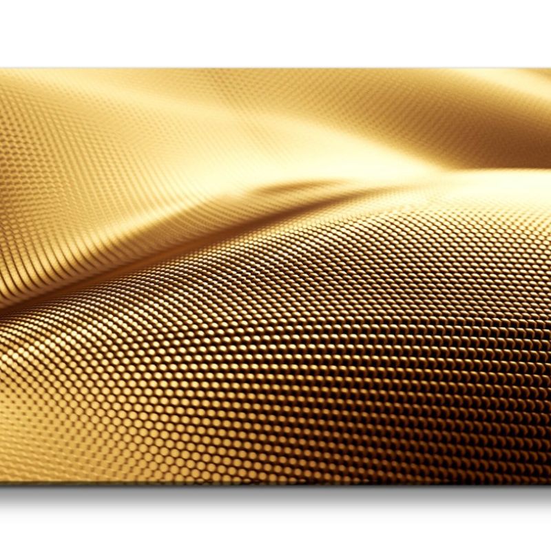 Leinwandbild 120x60cm 3d Art Abstrakt Gold Modern Dekorativ Welle Wölbung