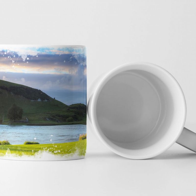 Tasse Geschenk Landschaftsfotografie – Idyllischer Sonnenaufgang am Lough Gur See