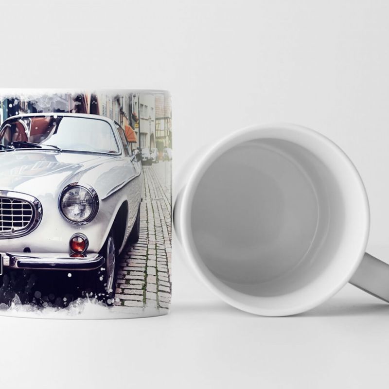 Tasse Geschenk Künstlerische Fotografie – Oldtimer auf Kopfsteinpflaster