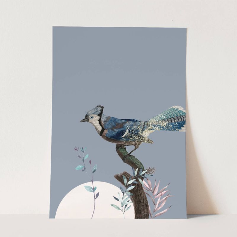 Vogel Motiv Blauhäher Singvogel Kunstvoll exklusives Design