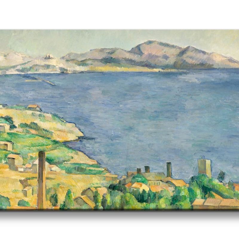 Remaster 120x60cm Paul Cézanne weltberühmtes Wandbild The Gulf of Marseilles Seen Meer Küste