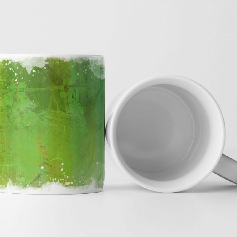 Tasse Geschenk grasgrüne Abstraktion