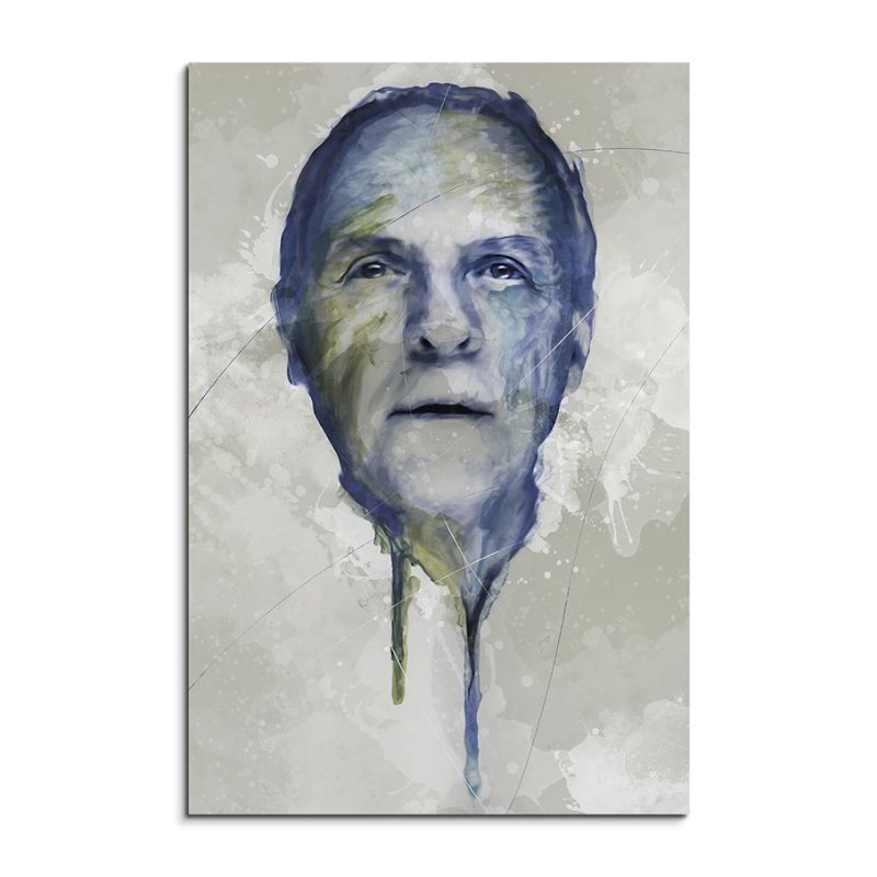 Anthony Hopkins Splash 90x60cm Kunstbild als Aquarell auf Leinwand