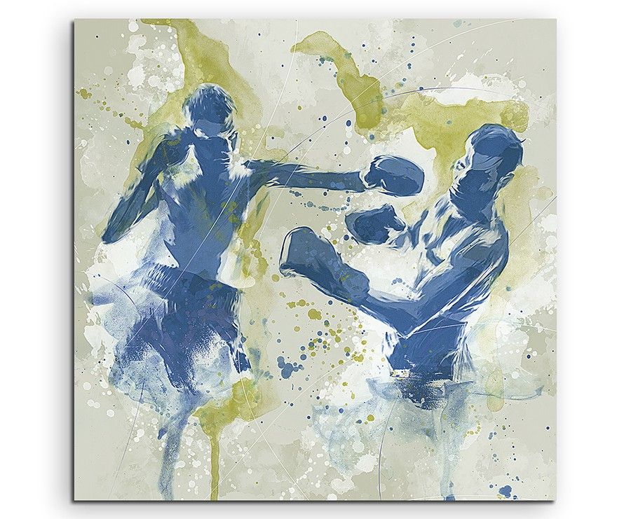 Boxen II 60x60cm SPORTBILDER Paul Sinus Art Splash Art Wandbild Aquarell Art