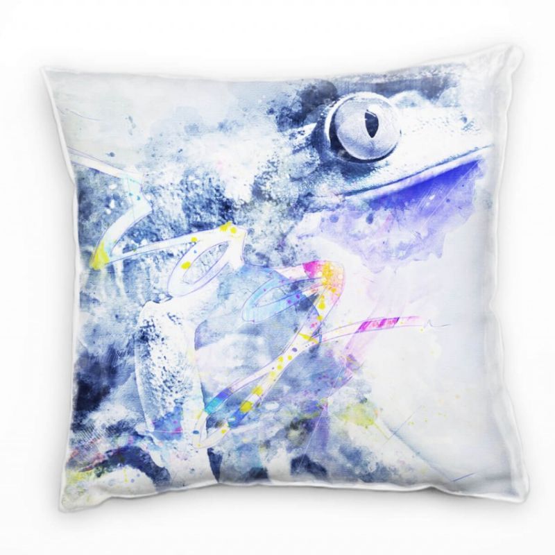 Frog II Deko Kissen Bezug 40x40cm für Couch Sofa Lounge Zierkissen