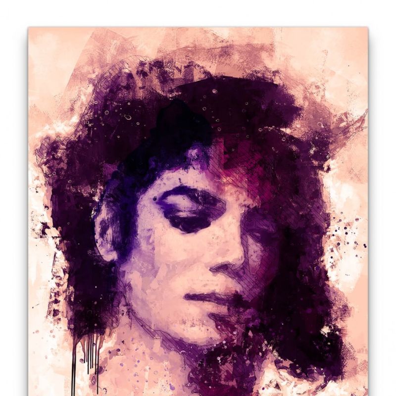 Michael Jackson Porträt Abstrakt Kunst King of Pop Musikikone 60x90cm Leinwandbild