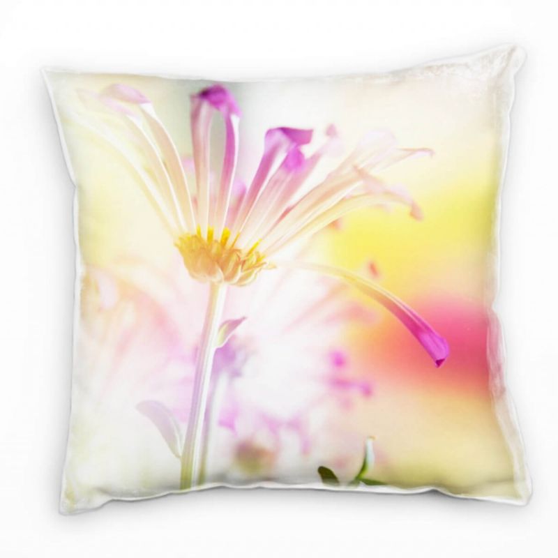 Blumen, bunt, Pastellfarben, Unscharf Deko Kissen 40x40cm für Couch Sofa Lounge Zierkissen