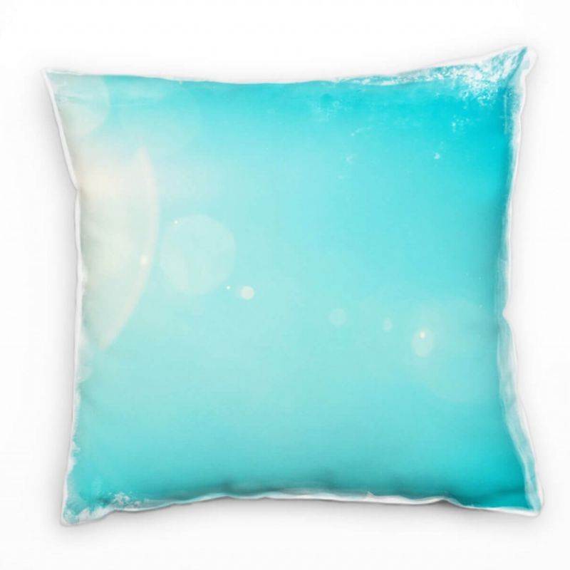 Natur, blau, weiß, Sonnenschein, blauer Himmel Deko Kissen 40x40cm für Couch Sofa Lounge Zierkissen