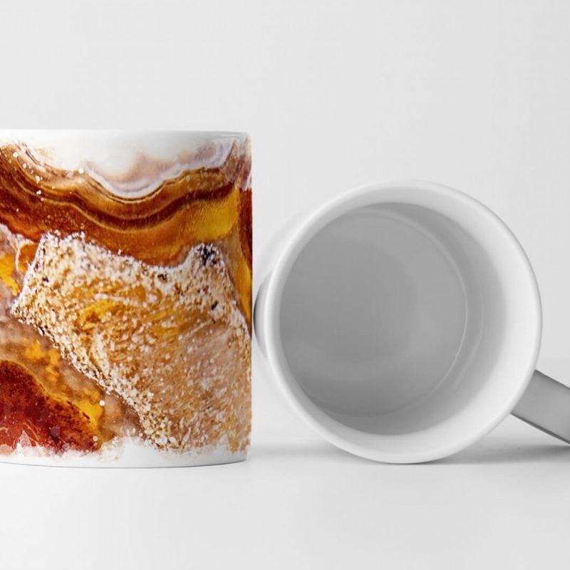 Tasse Geschenk Künstlerische Fotografie – Orange Mikrokristalle