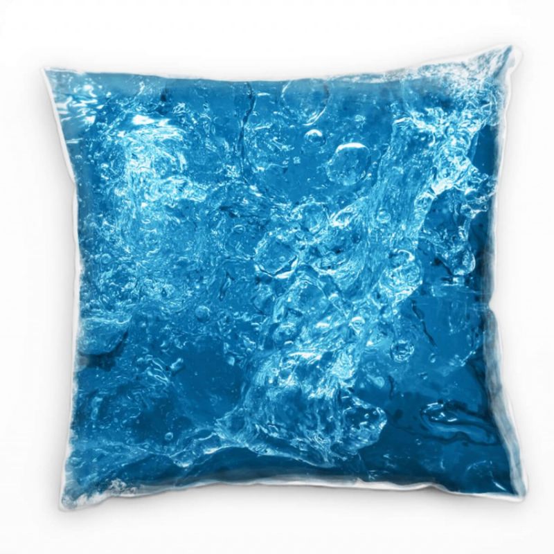 Macro, Meer, Wasser, blau Deko Kissen 40x40cm für Couch Sofa Lounge Zierkissen