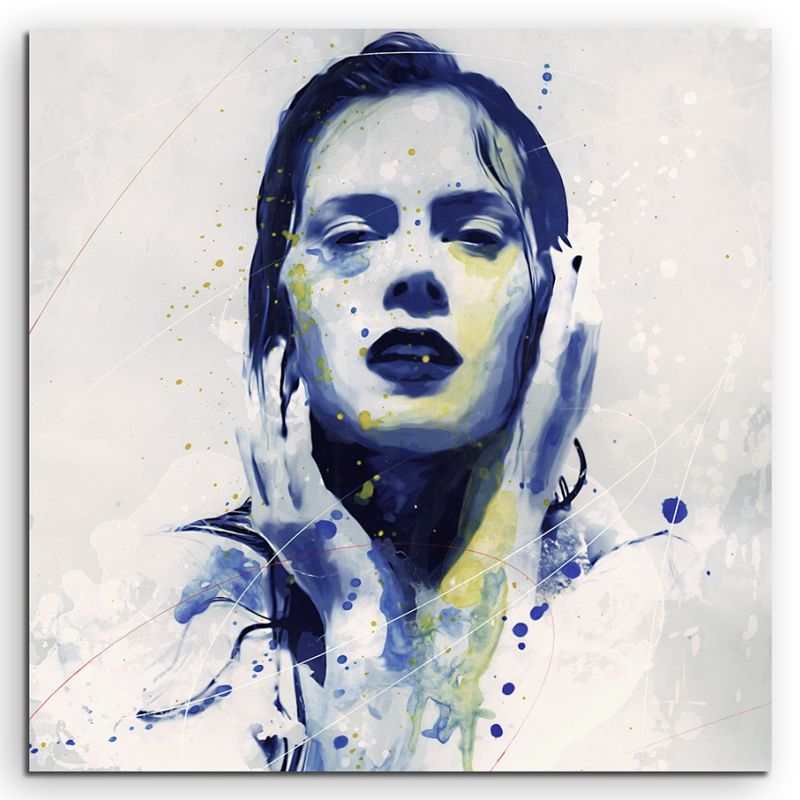 Amy Adams Splash 60x60cm Kunstbild als Aquarell auf Leinwand