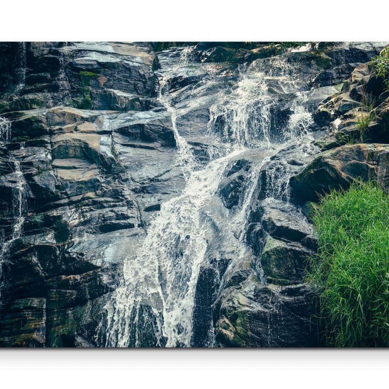 Ravana Falls  Wasserfall in Sri Lanka – Leinwandbild