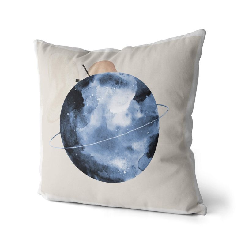 Dekokissen Kissen Pastelltöne Eauzone Vollmond Aquarell Motiv Weich Schön Dekorativ Kunstvoll