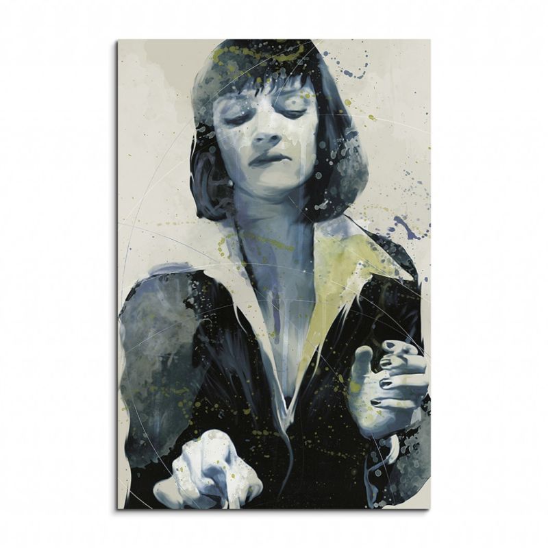 Uma Thurman Pulp Fiction Aqua 90x60cm Wandbild Aquarell Art