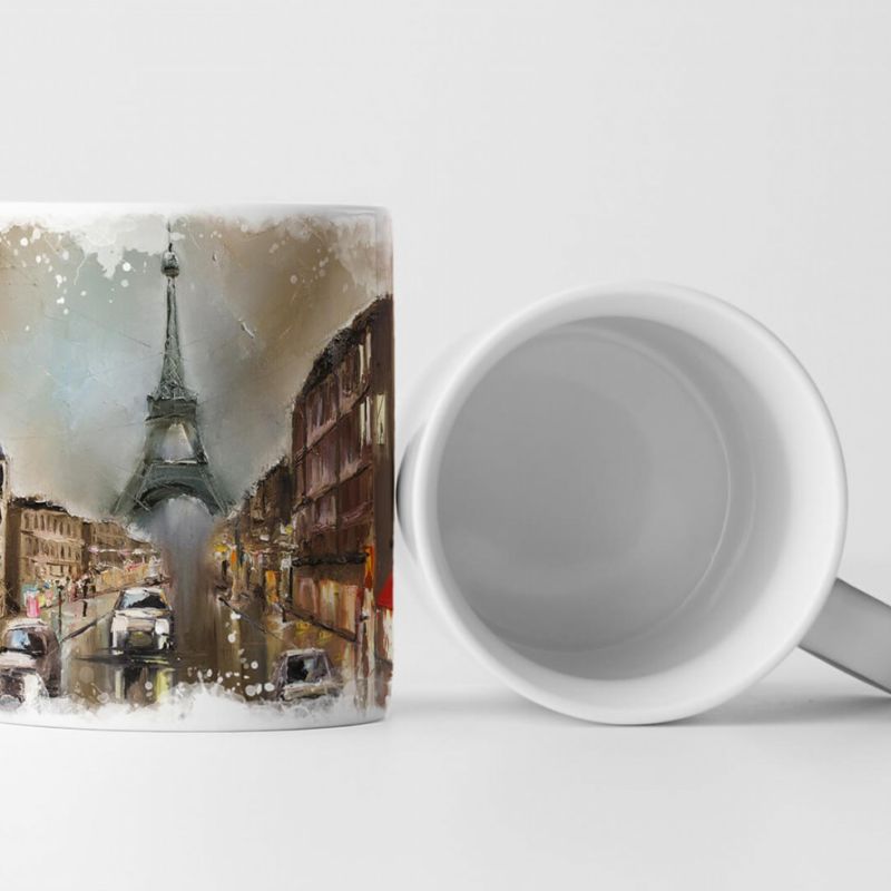 Tasse Geschenk Bild – Paris bei Regen