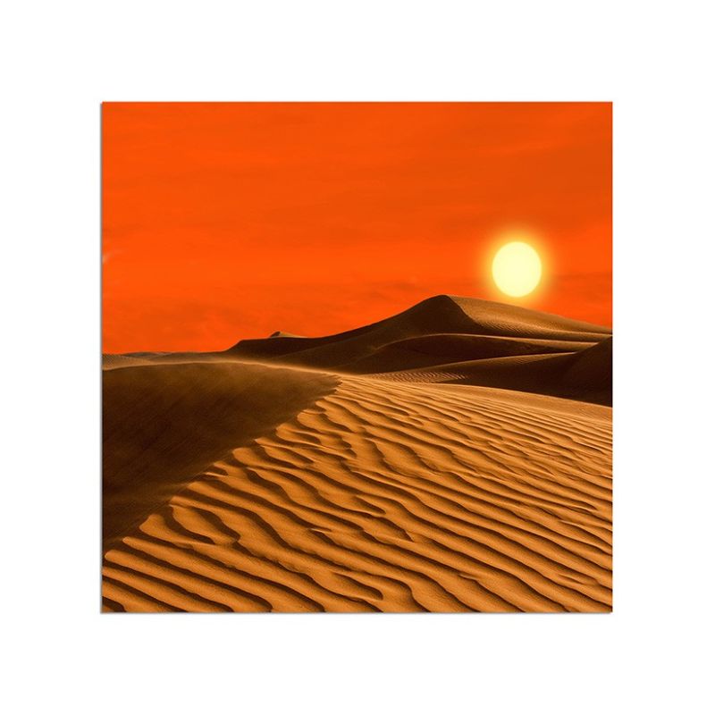 80x80cm Afrika Wüste Sanddüne Sonne Abendrot