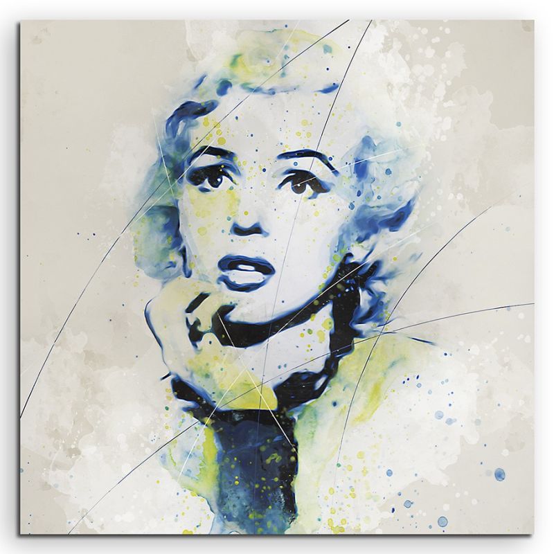 Marilyn Monroe I Aqua 60×60 cm Aquarell Kunstbild