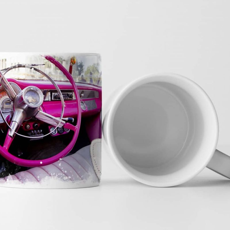 Tasse Geschenk Künstlerische Fotografie – Pinker Oldtimer in Kuba