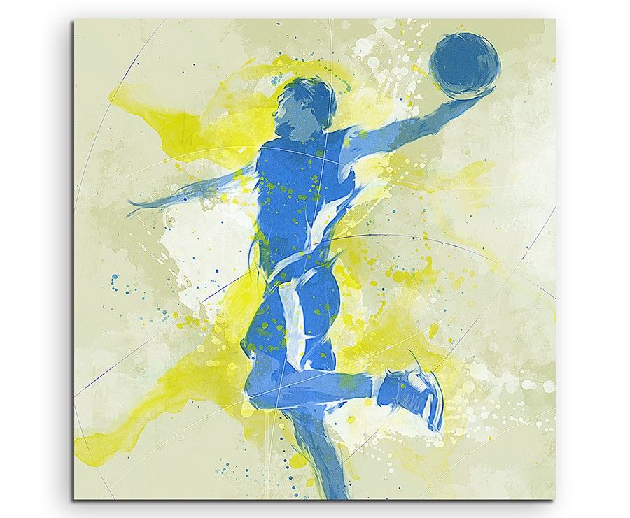 Basketball VI 60x60cm SPORTBILDER Paul Sinus Art Splash Art Wandbild Aquarell Art