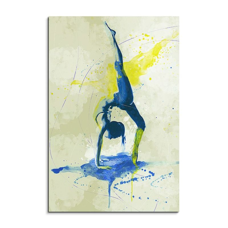 Yoga I 90x60cm SPORTBILDER Paul Sinus Art Splash Art Wandbild Aquarell Art