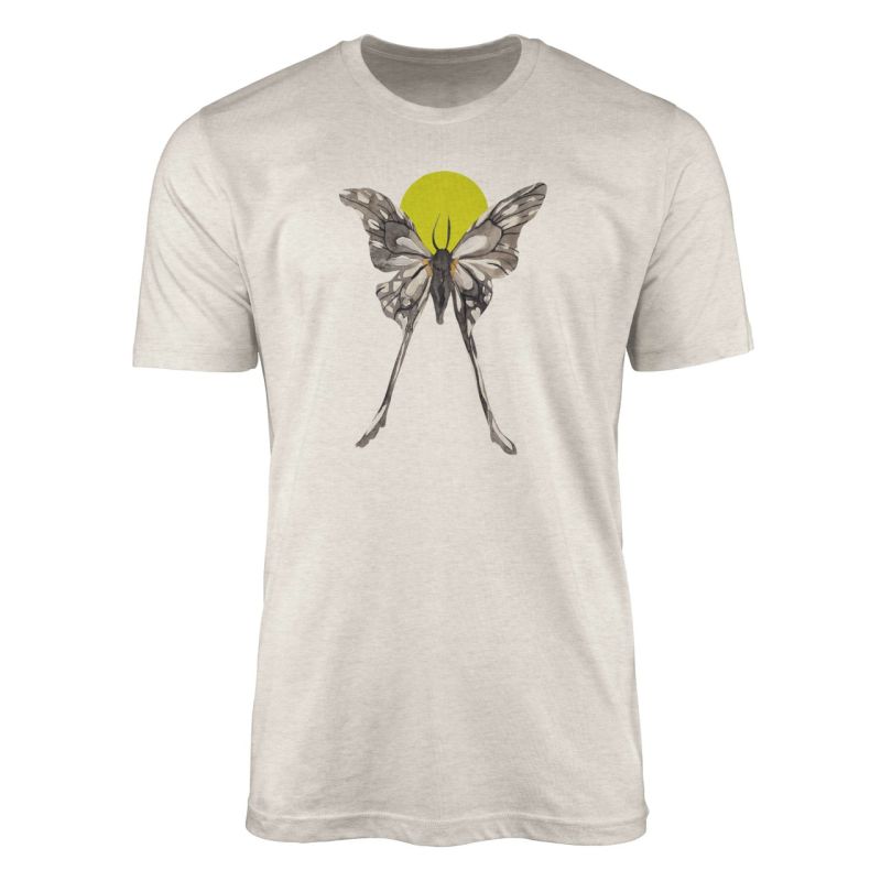 Herren Shirt 100% Bio-Baumwolle T-Shirt  Aquarell Motiv Schmetterling Farbe Nachhaltig Organic Ökomo