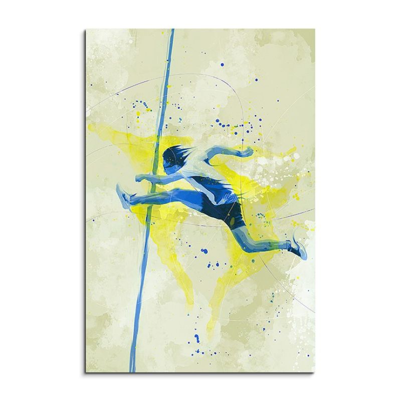 Huerdenlauf I 90x60cm SPORTBILDER Paul Sinus Art Splash Art Wandbild Aquarell Art