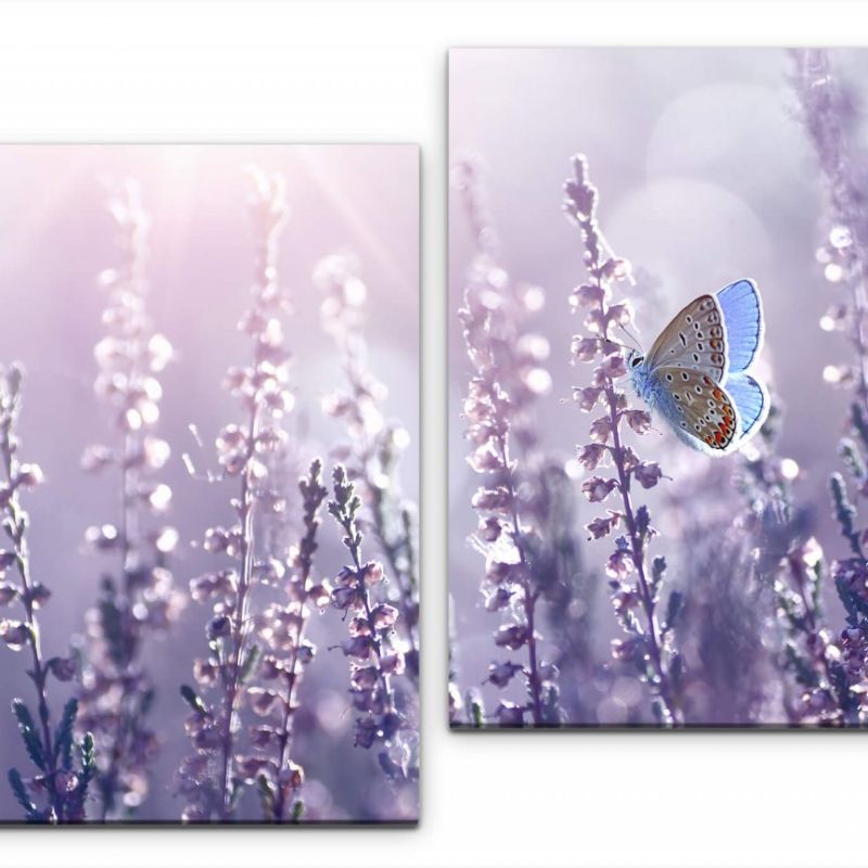 Lavendel und Schmetterlinge Wandbild in verschiedenen Größen