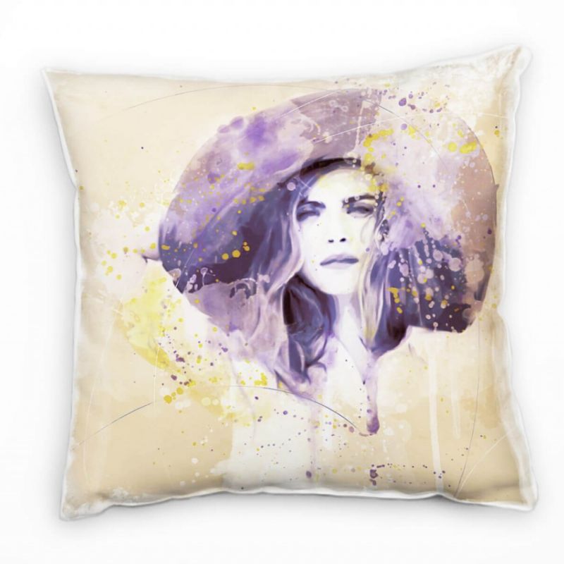 Cara Delevingne I Deko Kissen Bezug 40x40cm für Couch Sofa Lounge Zierkissen