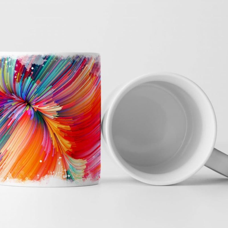 Tasse Geschenk Bild – Bunte Farbwirbel