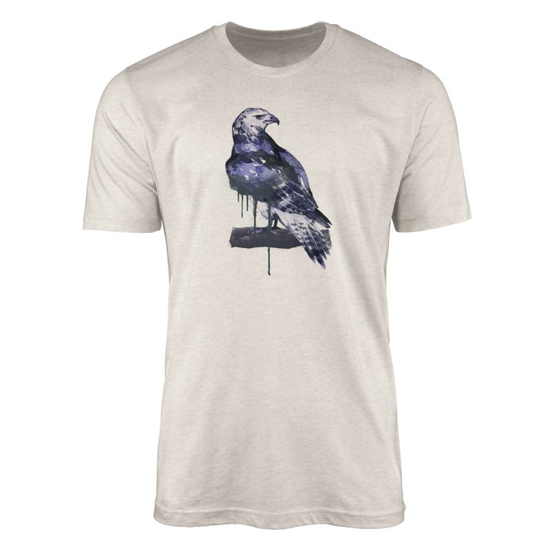 Herren Shirt Organic T-Shirt  Aquarell Motiv Adler Bio-Baumwolle Ökomode Nachhaltig Farbe