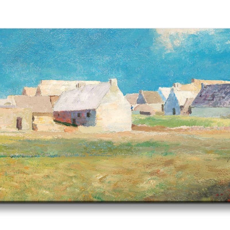 Remaster 120x60cm Odilon Redon berühmtes Gemälde Breton Village zeitlose Kunst