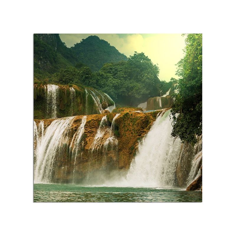 80x80cm Ban-Gioc-Detain Vietnam Wasserfall Natur