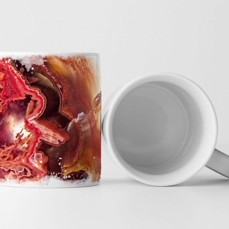 Tasse Geschenk Künstlerische Fotografie – Rotpinke Geode