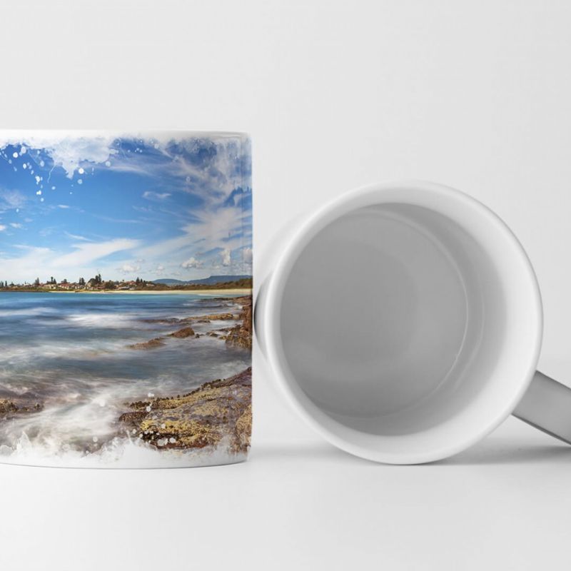 Tasse Geschenk Landschaftsfotografie – Malerischer Felsstrand