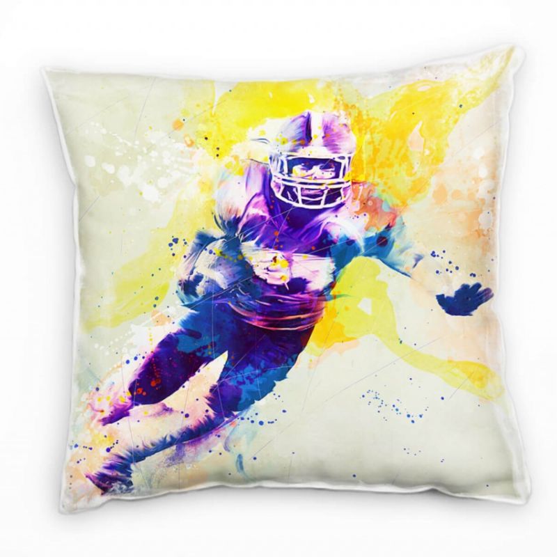 American Football IV Deko Kissen Bezug 40x40cm für Couch Sofa Lounge Zierkissen