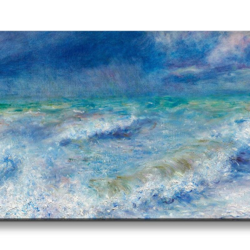 Remaster 120x60cm Pierre-Auguste Renoir weltberühmtes Wandbild Impressionismus Seascape Meer Wellen