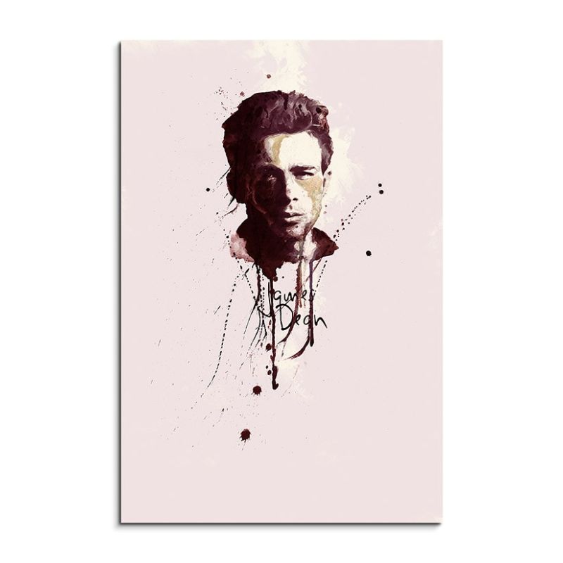 James Dean III 90x60cm Aquarell Art Wandbild auf Leinwand fertig gerahmt Original Sinus Art