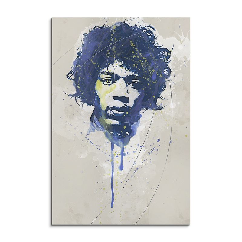 Jimi Hendrix I Aqua 90x60cm Aqua Art Wandbild