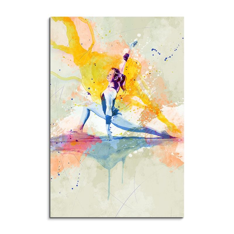 Turnen X 90x60cm Aquarell Art Leinwandbild