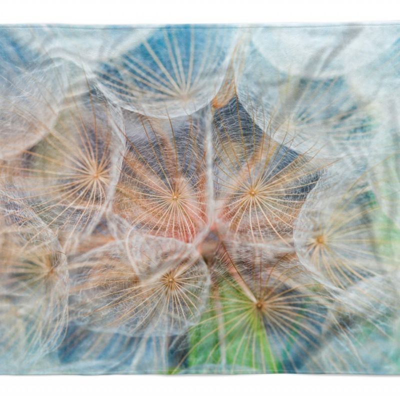 Handtuch Strandhandtuch Saunatuch Kuscheldecke  mit Fotomotiv Pusteblume Nahaufn