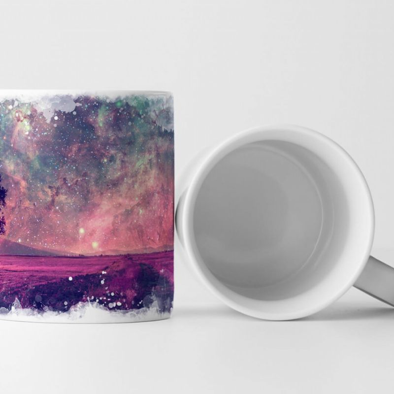 Tasse Geschenk Künstlerische Fotografie – Fantastische Milchstraße mit Baum