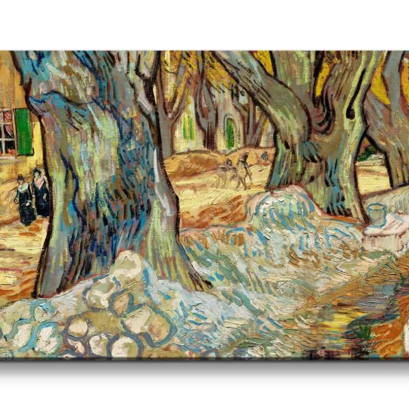 Remaster 120x60cm Vincent Van Gogh Impressionismus Weltberühmtes Gemälde Dorfleben zeitlose Kunst