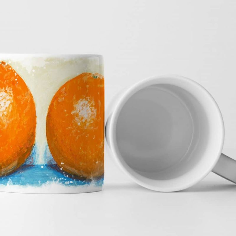 Tasse Geschenk Stillleben zweier Orangen