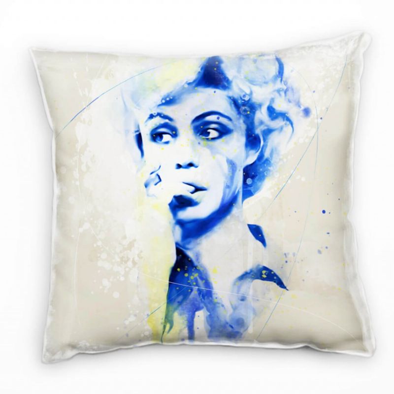 Emmanuelle Beart III Deko Kissen Bezug 40x40cm für Couch Sofa Lounge Zierkissen