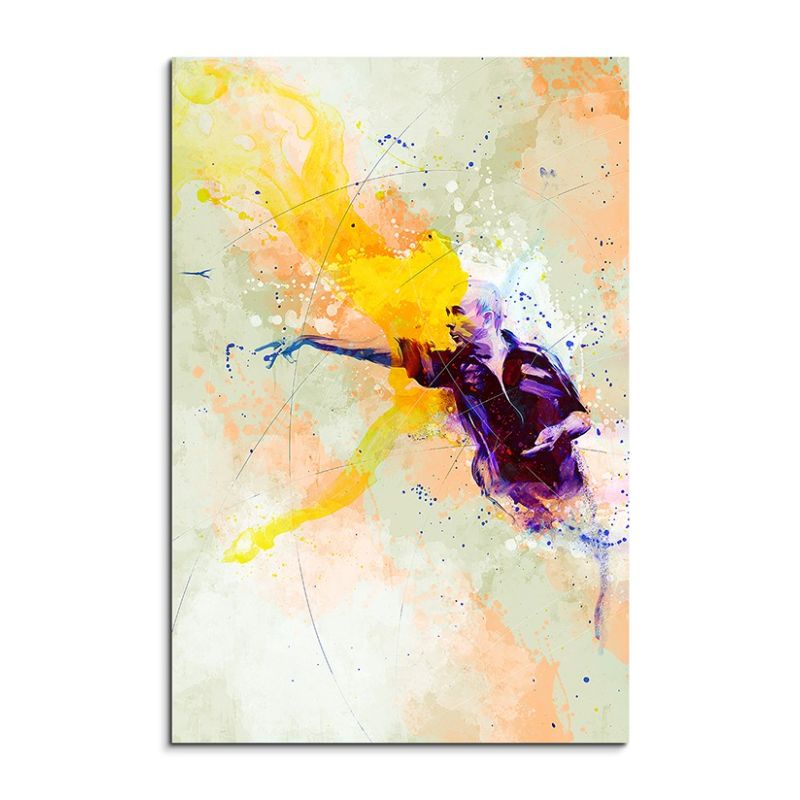 Dart 90x60cm Aquarell Art Leinwandbild