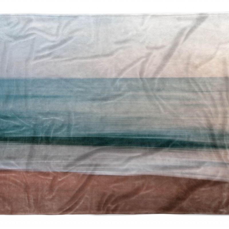 Handtuch Strandhandtuch Saunatuch Kuscheldecke mit Fotomotiv Horizont Abstrakt Kunstvoll