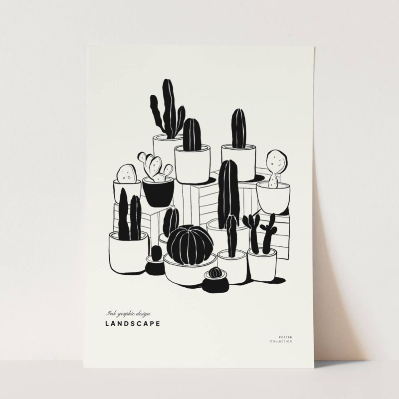 Graphische Kunst Modern Dekorativ Illustration Minimal Schwarz Weiß