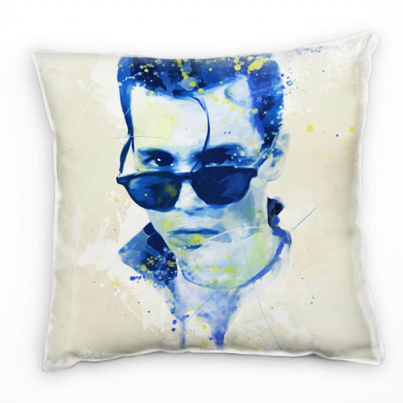 Johnny Depp III Deko Kissen Bezug 40x40cm für Couch Sofa Lounge Zierkissen