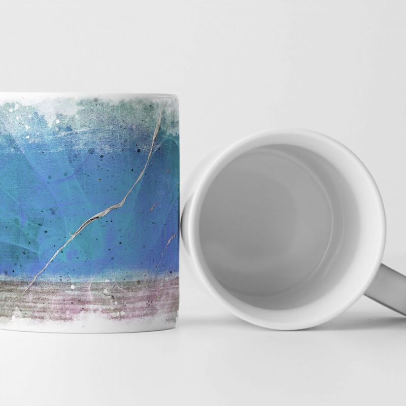 Tasse Geschenk Vögel am Horizont + Meerblick Abstraktion