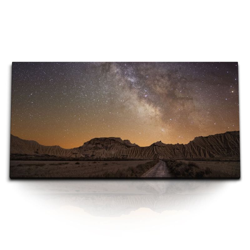 Kunstdruck Bilder 120x60cm Arizona Sternenhimmel Astrofotografie Berge Nachthimmel